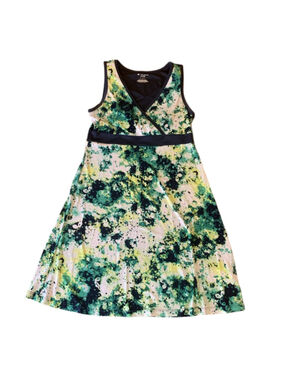 Tek Gear Sports Dress Medium DryTek Green White Navy
